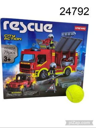 Imagen de CAMION BOMBERO ARMABLE 79 PCS A PILA 6.25